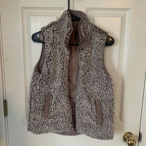 Reversible Brown Sherpa Vest
